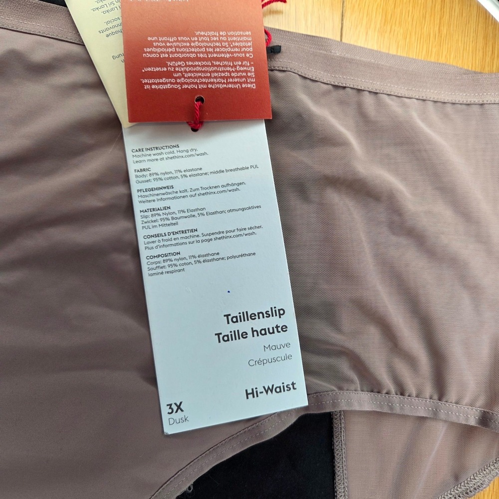 NEW Thinx Hi-Waist Period Underwear Dusk Purple Taupe Heavy Absorbency 3X - Picture 3 of 4